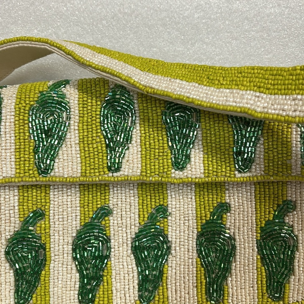 Anthropologie The Fiona Beaded Bag: Food & Drink Edition Jalapeno - Picture 2 of 4